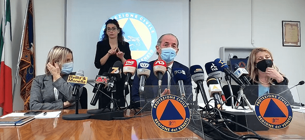 Covid-19, Zaia: “In Veneto ordinanza che anticipa zona gialla